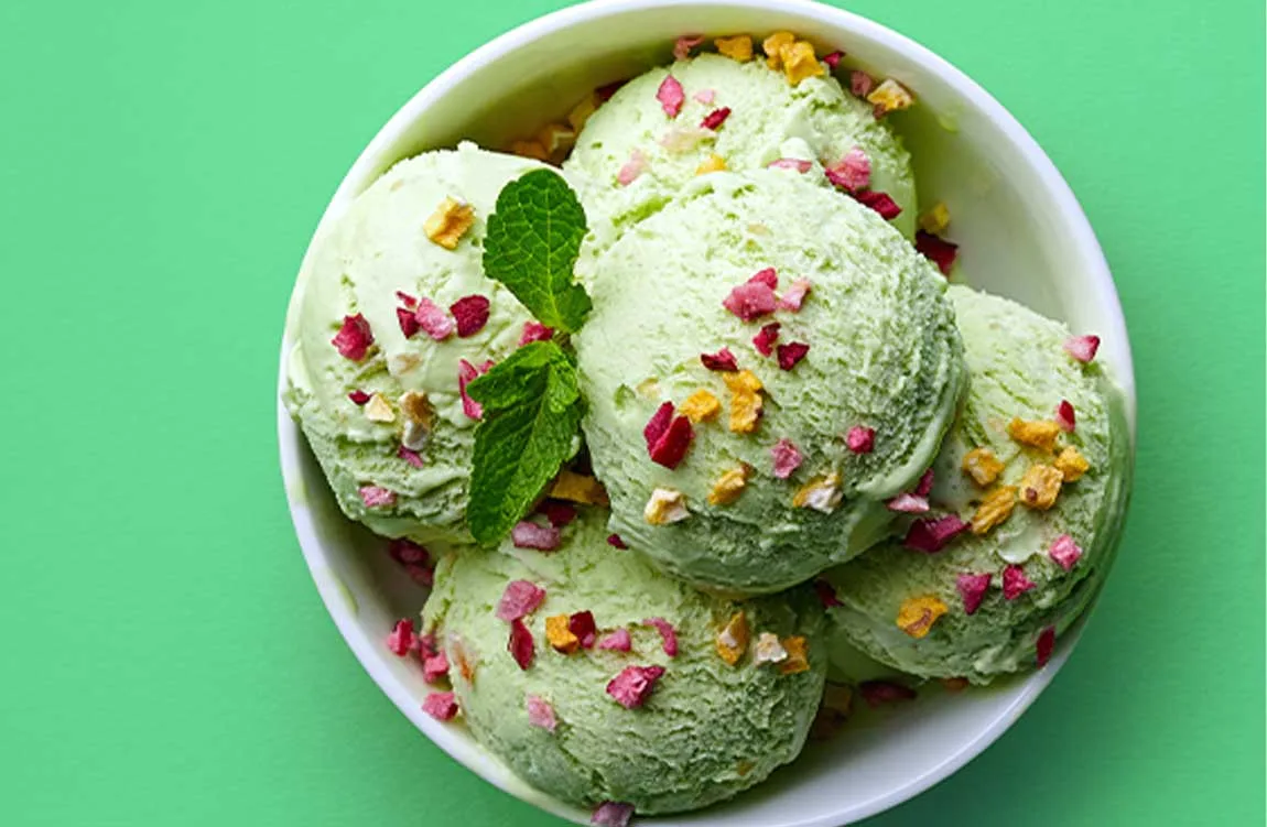 green ice cream