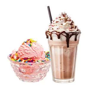 ice cream and milkshake