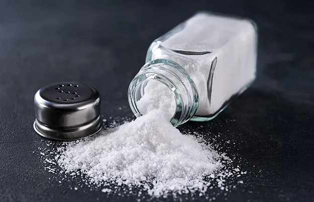 salt on table