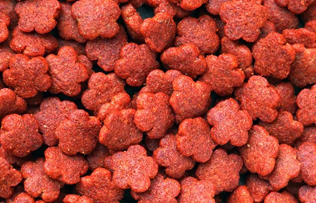 red dry petfood