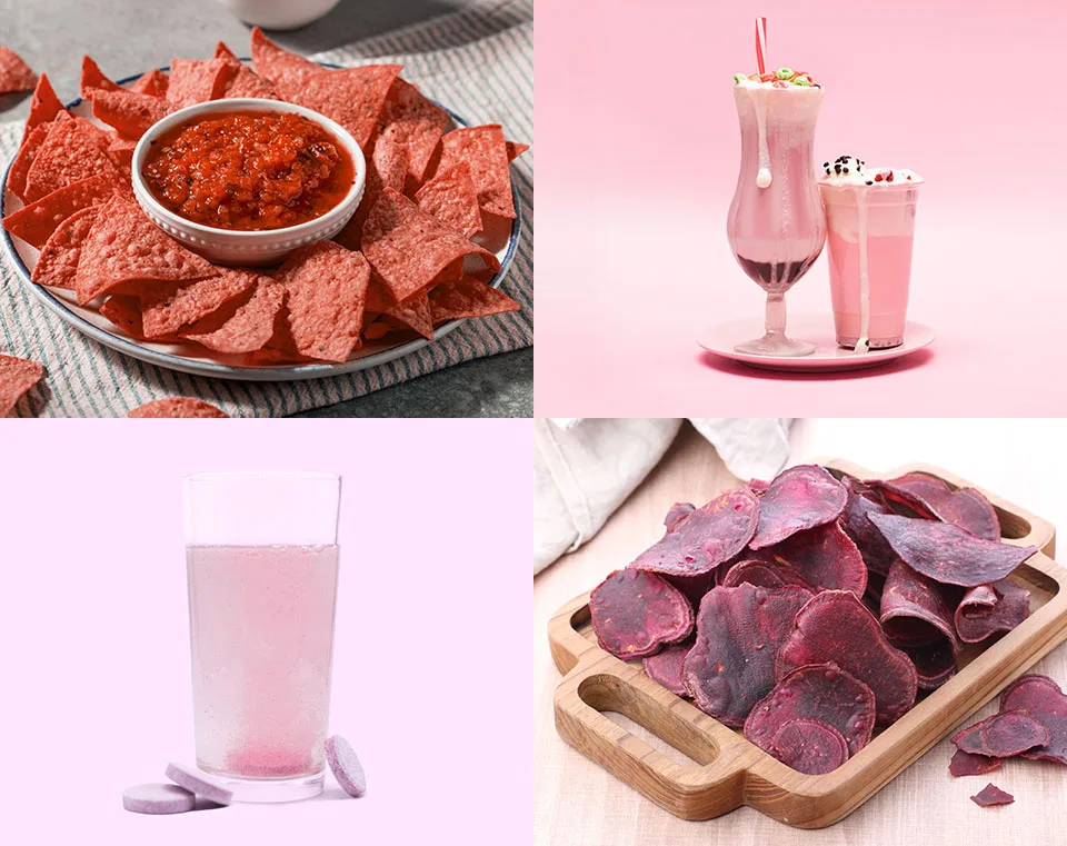 beet based color solutions photo collage