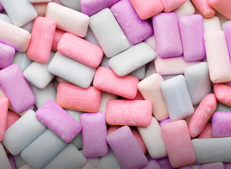 assorted chewing gum chicklets