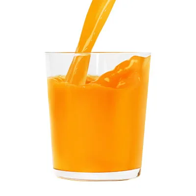 orange drink pour