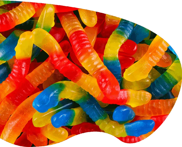 rainbow gummy worms