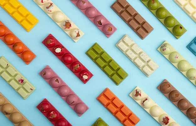 colorful chocolate bars