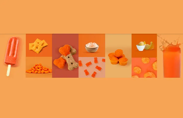 assorted orange foods