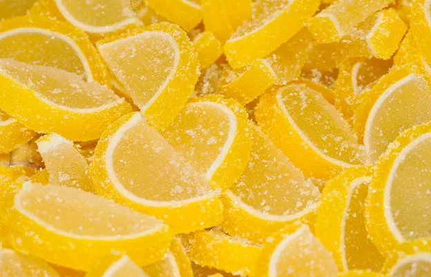 artificial yellow lemon candy