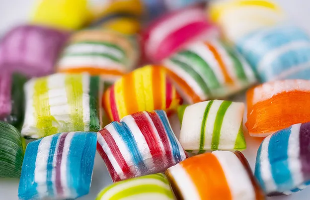 hard colourful candies