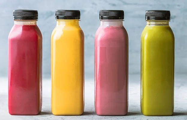 colorful plant based non dairy smoothies