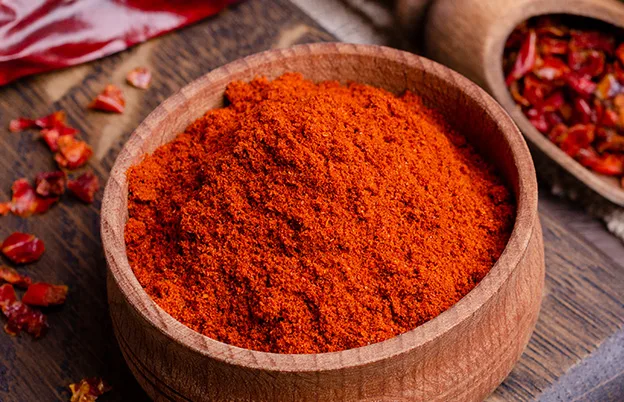 bowl of ground red pepper
