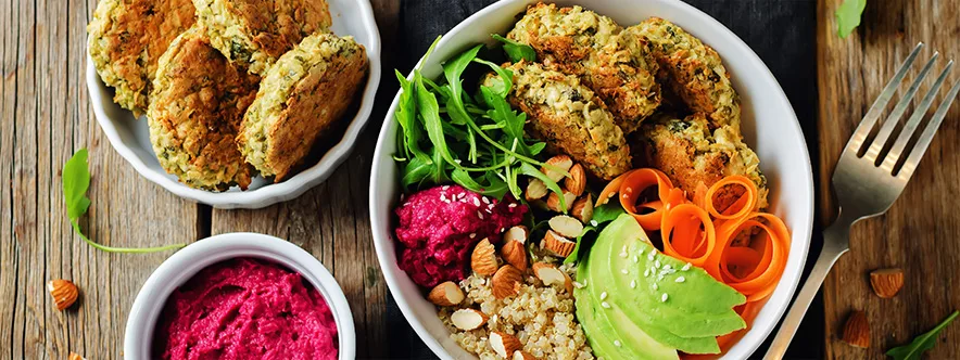 vegan food plates