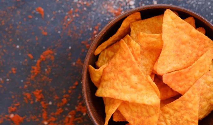 nacho chips with seasoning
