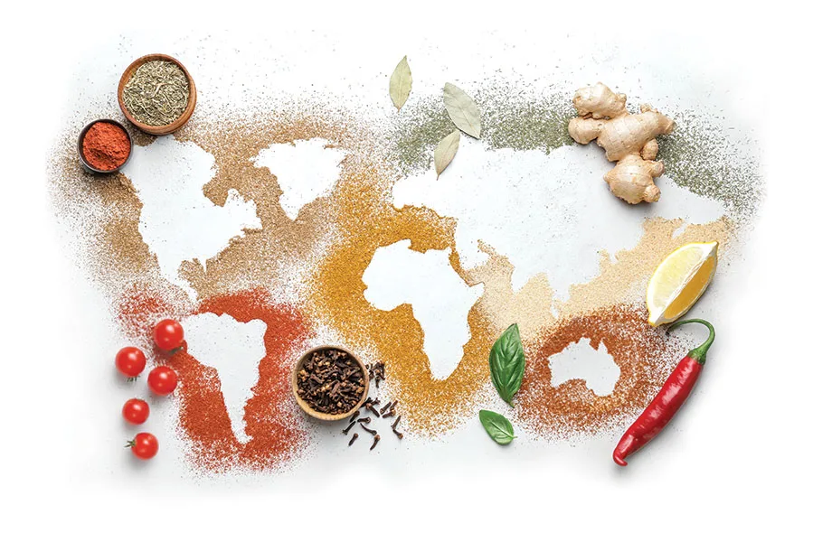 world map spices