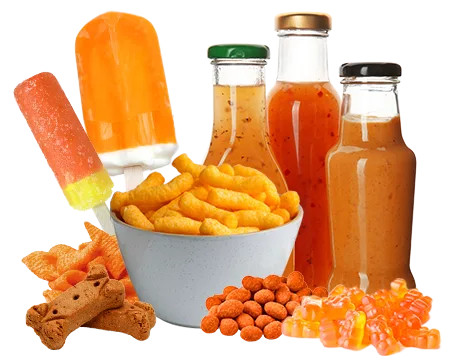 orange foods and drinks