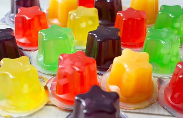 rainbow jelly treats shaped like stars