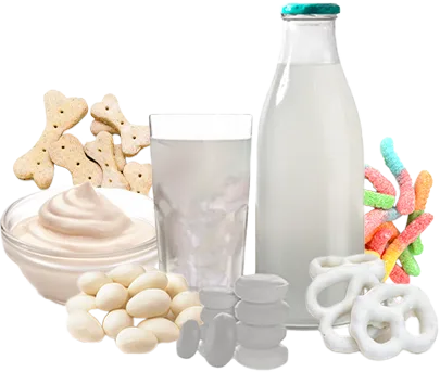 white food and beverages