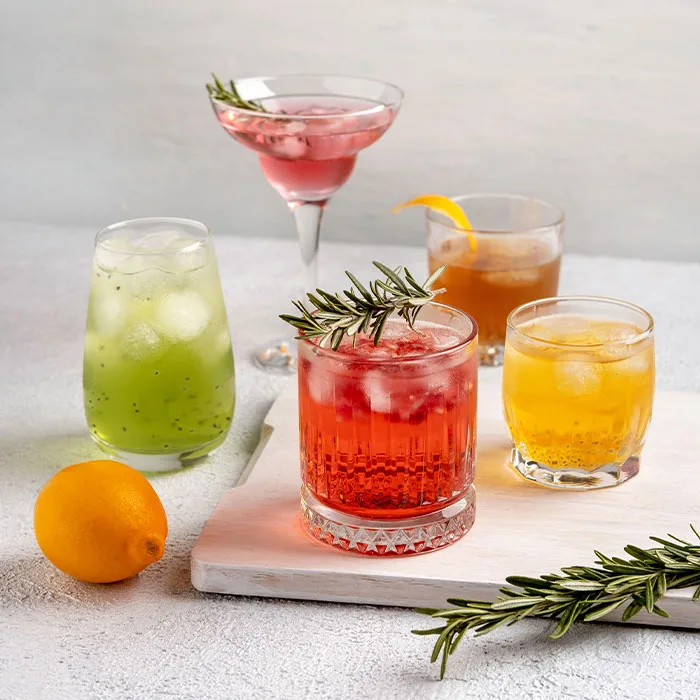 colored cocktails