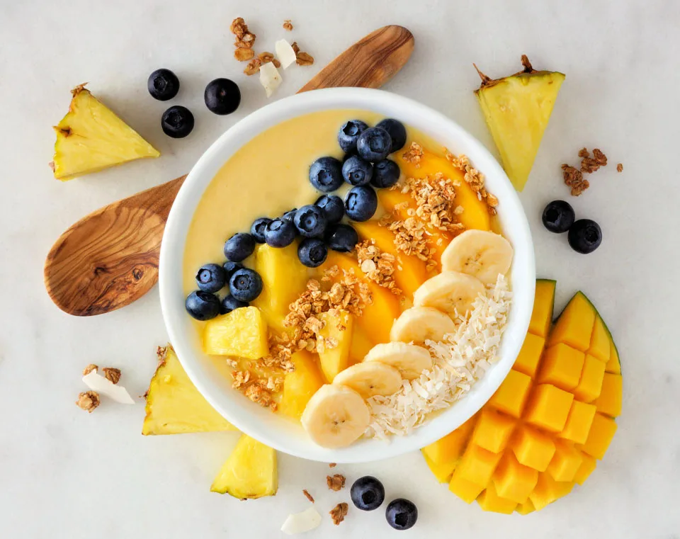 yellow acai bowl