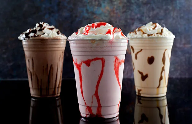 colorful frappe beverages