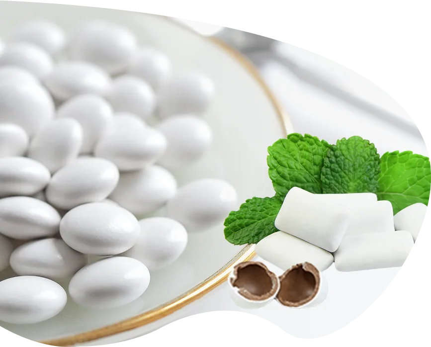 white mints and white gum