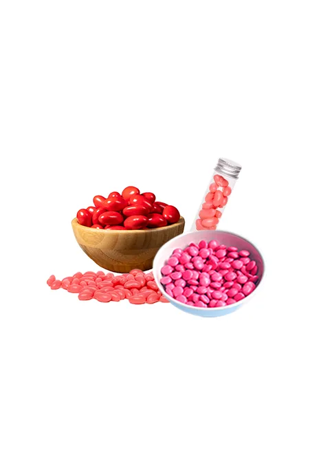 red and pink candies