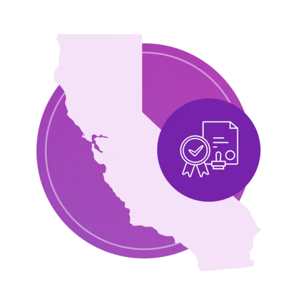 california state with legal icon