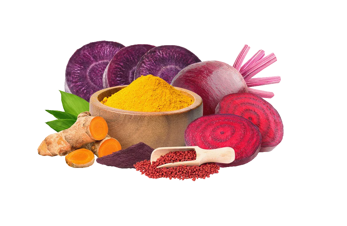 raw materials for purple dye