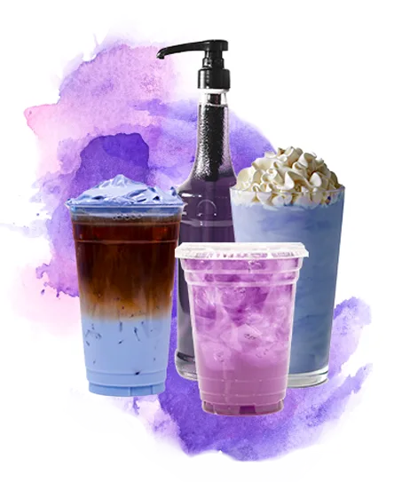 purple beverage syrups