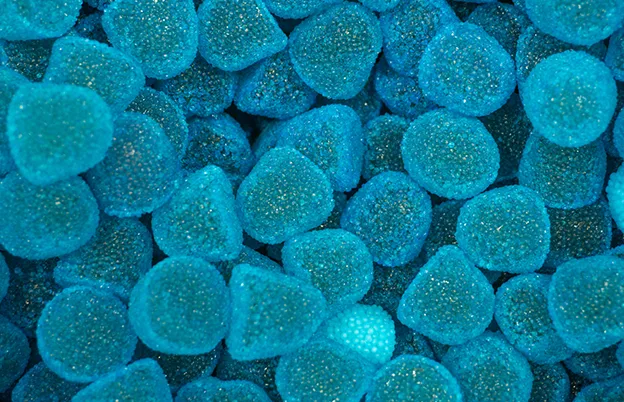 blue gummy candies