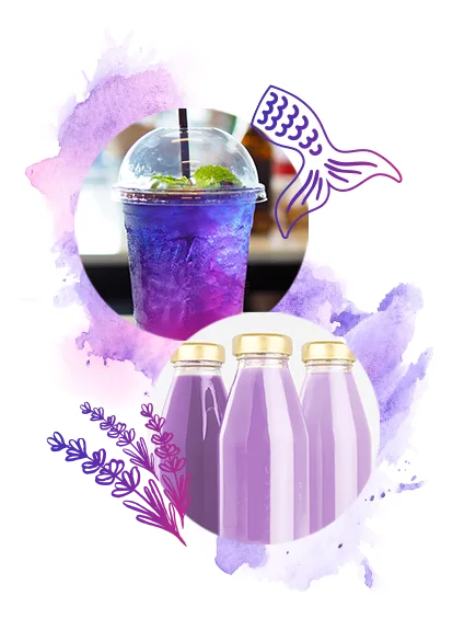 purple beverages