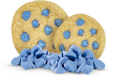 Cookies with Blue Chocolate Chips