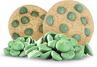 Cookies with Green Chocolate Chips