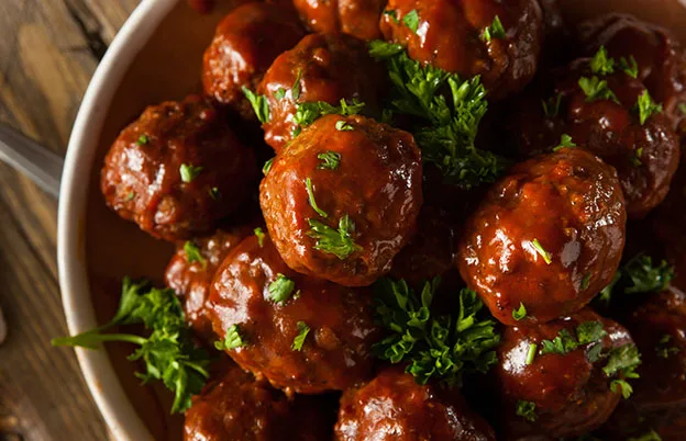 bowl of meatballs