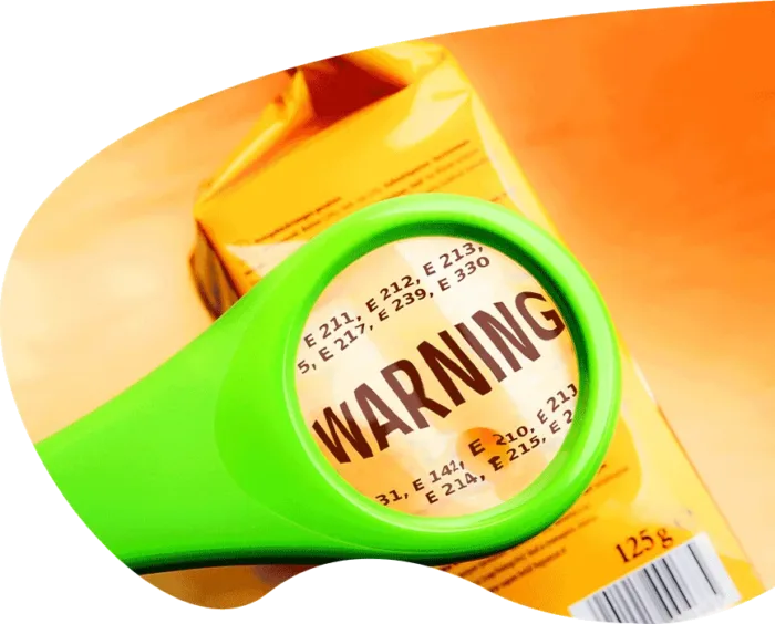 warning labels on food packaging