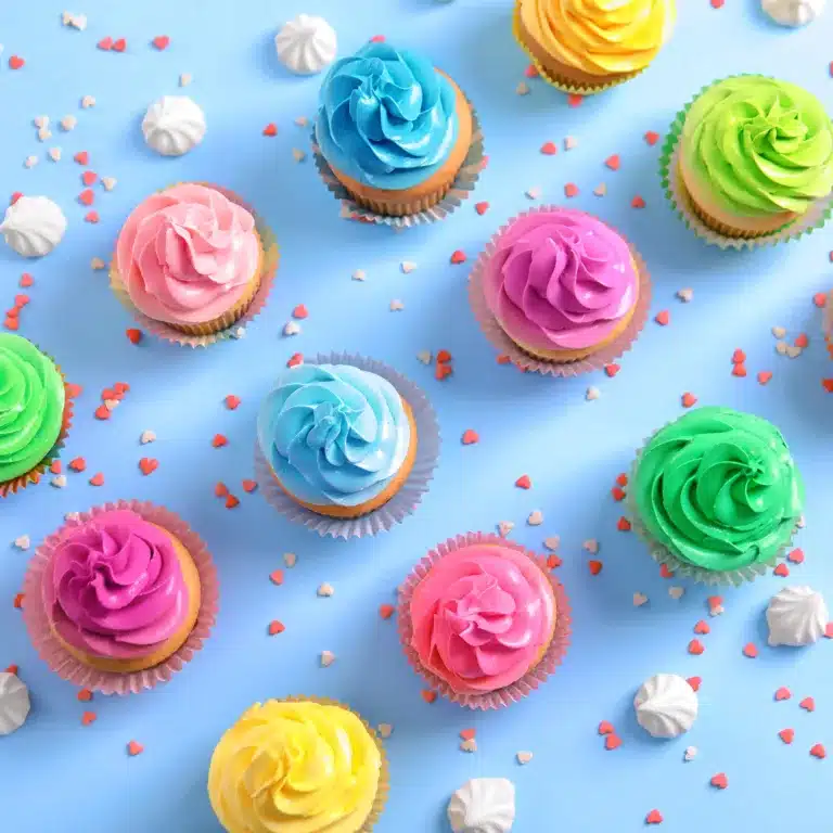 rainbow cupcakes