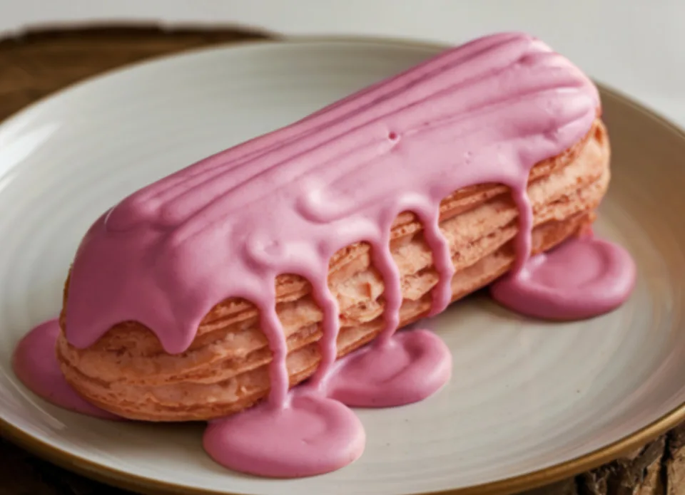 pink frosted eclair