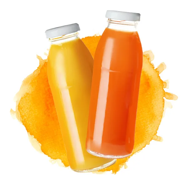 two shades of orange juice