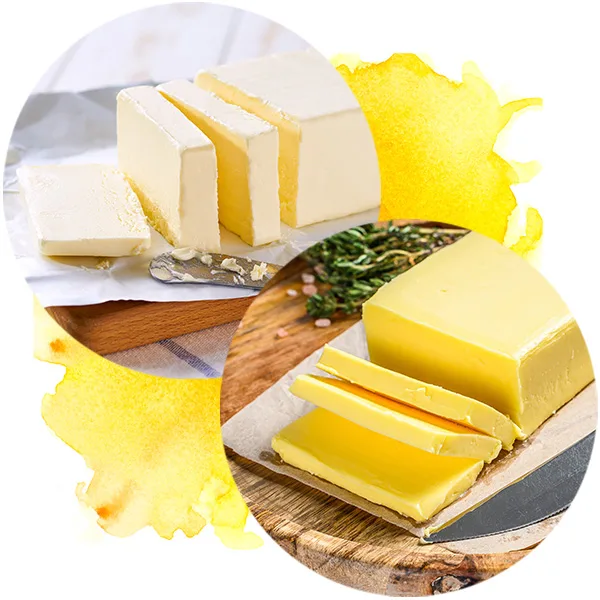 white and yellow butter comparison