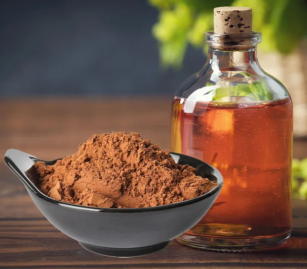 brown coloring powder and brown liquid coloring
