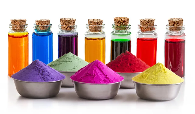 powder colors and liquid colors