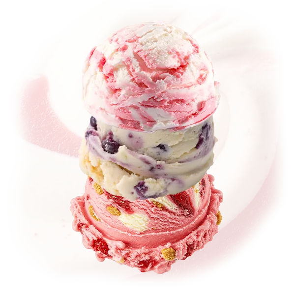 ice cream scoops with variegates