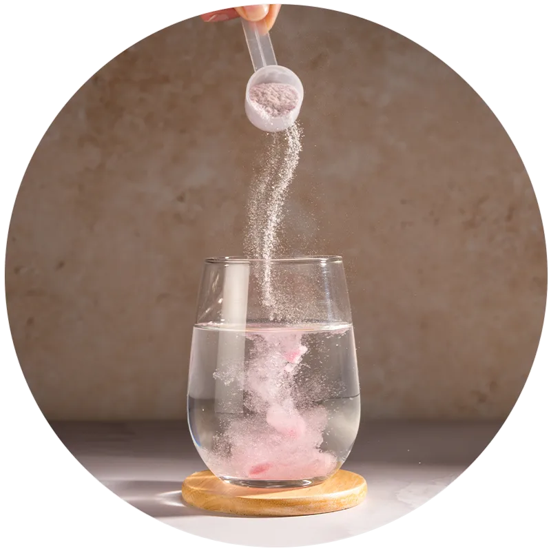 pink powdered beverage mix