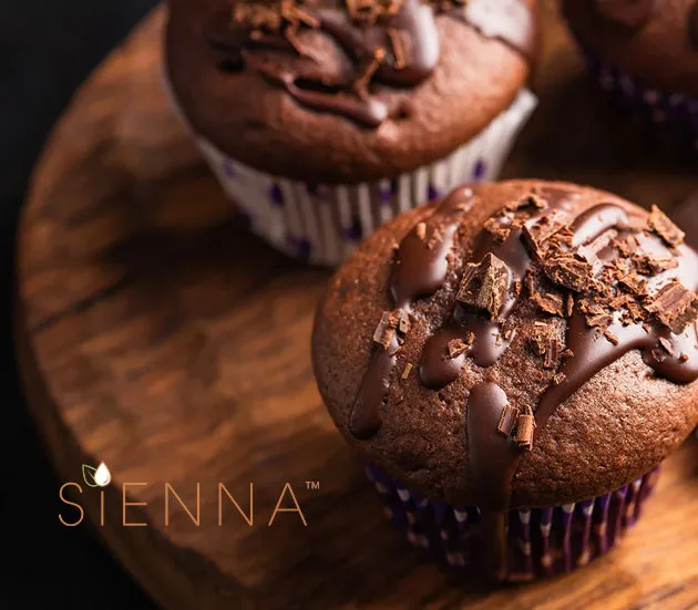sienna logo with brown muffins