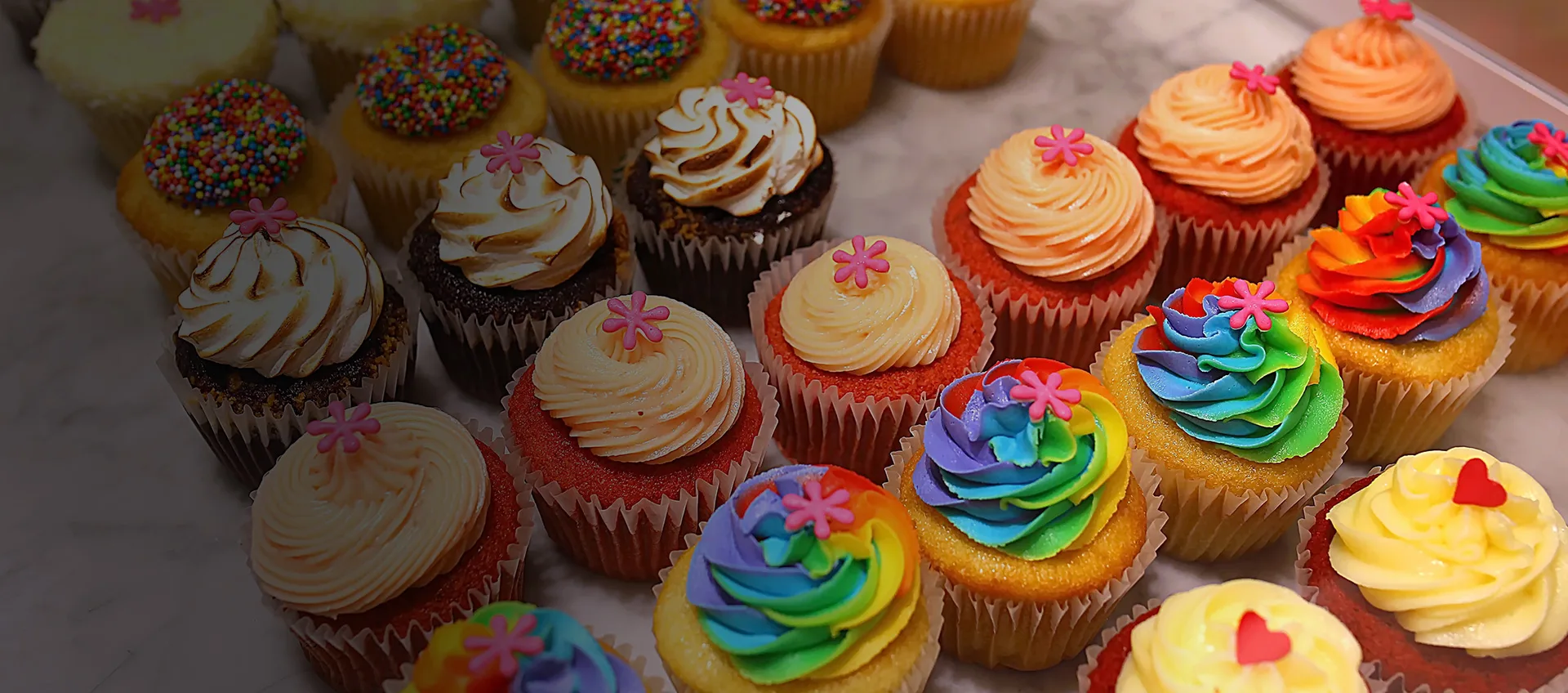 cupcakes with different colors