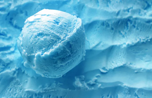 blue ice cream